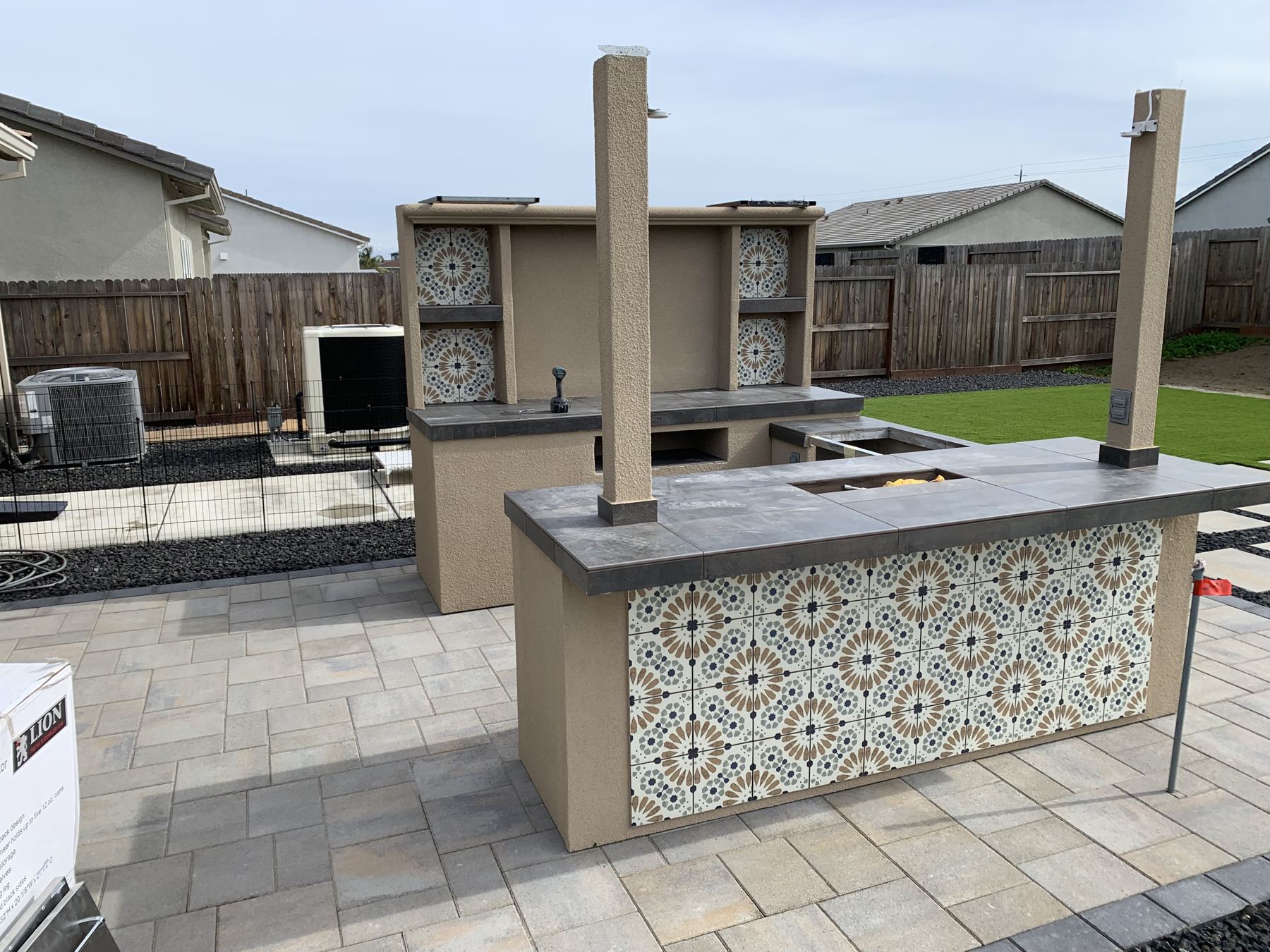 Open-air outdoor kitchen built by Just BBQ Grills