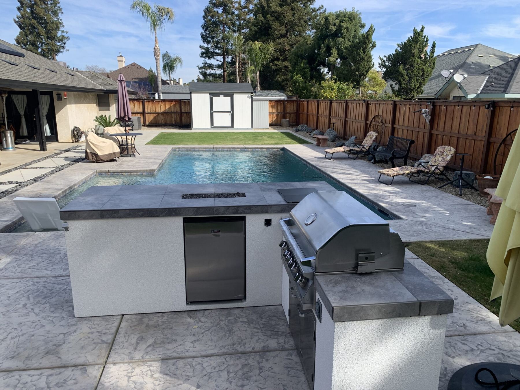 Open-air outdoor kitchen built by Just BBQ Grills