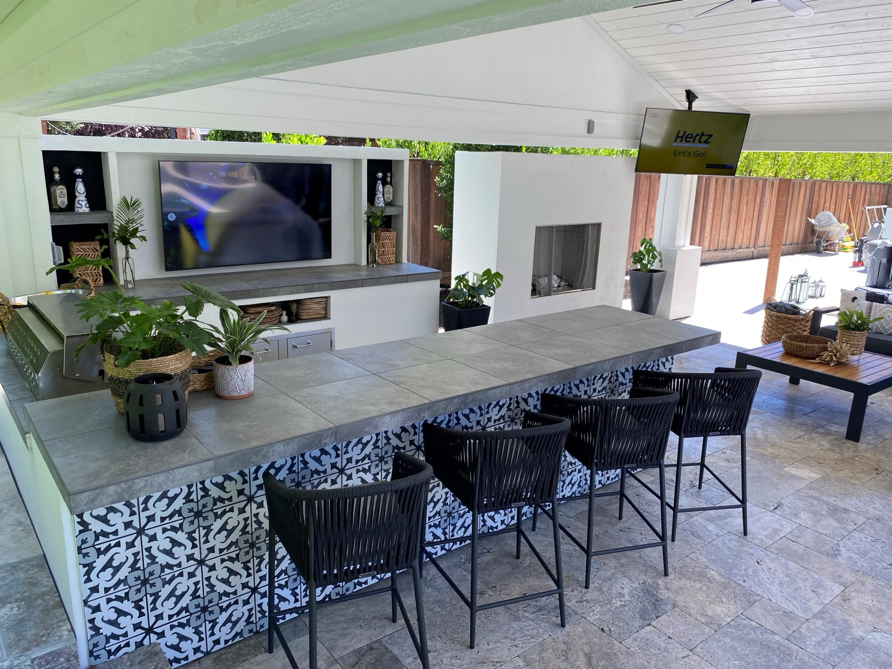 3-Piece TV Island, a Just BBQ Grills built-to-order outdoor kitchen