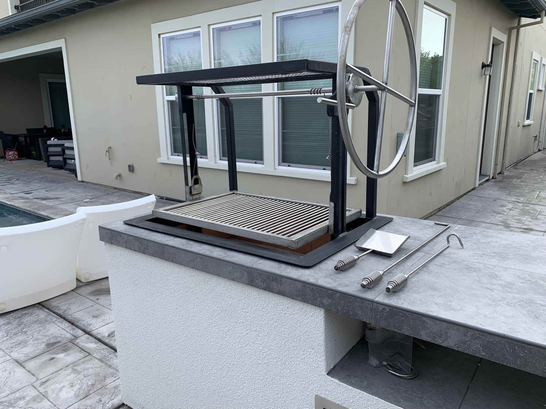 Open-air outdoor kitchen built by Just BBQ Grills