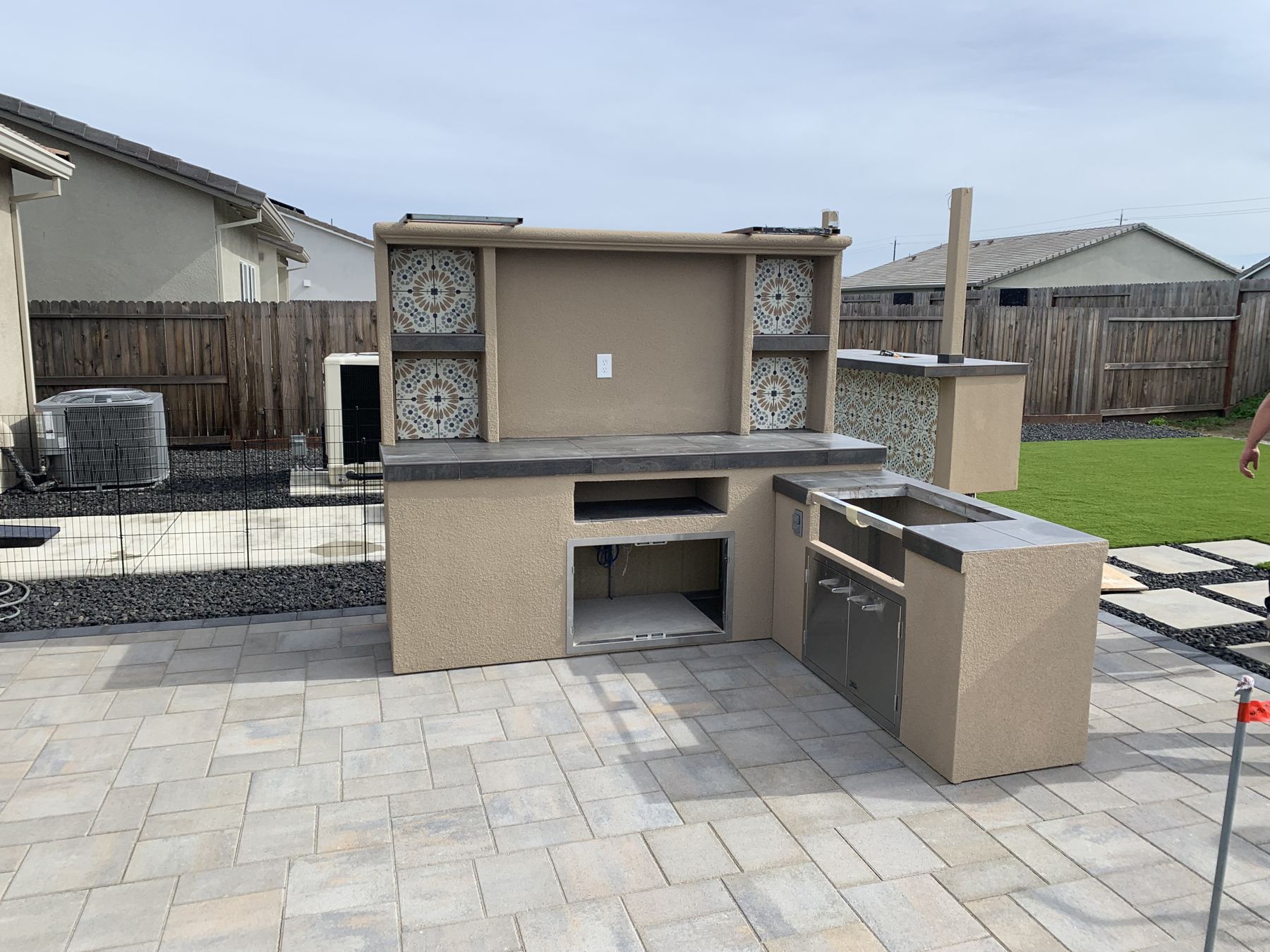 Open-air outdoor kitchen built by Just BBQ Grills