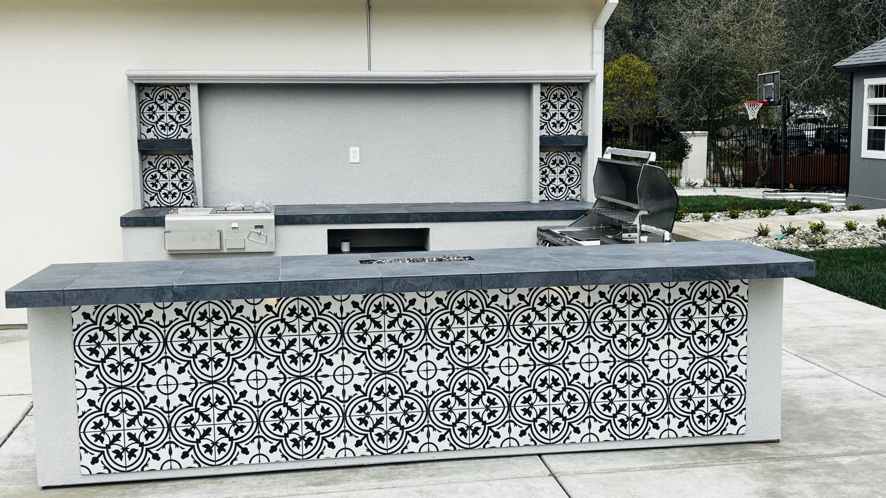 Open-air outdoor kitchen built by Just BBQ Grills